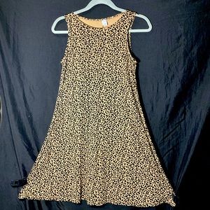 Old Navy leopard cheetah midi swing dress sz s small